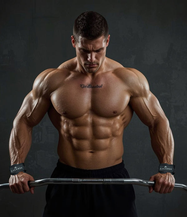 BLACKROX ROXVALION Power Grips – Premium Zughilfen mit rutschfester Spezialkautschuk